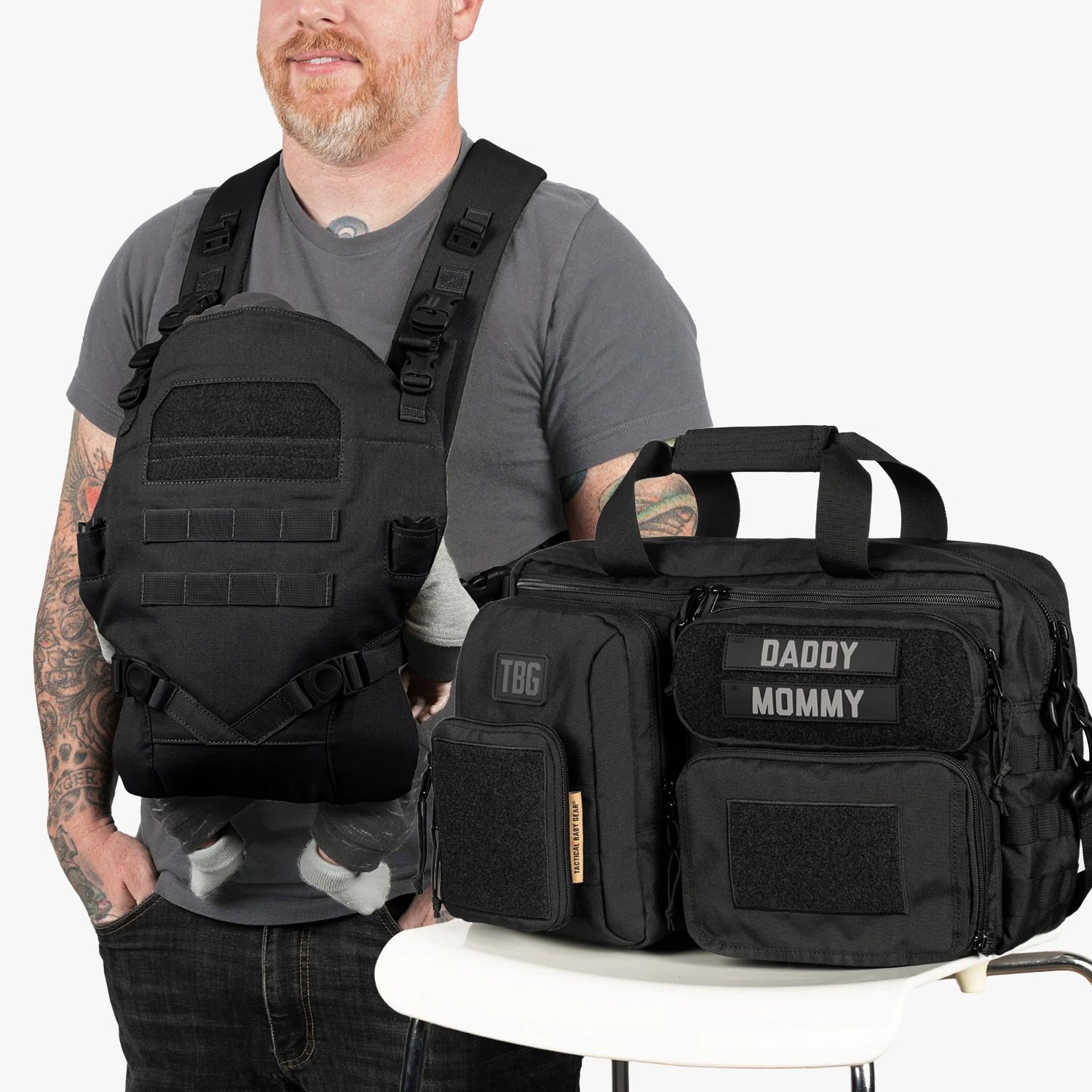 Deuce Diaper Bag + Baby Carrier Bundle - Image 26