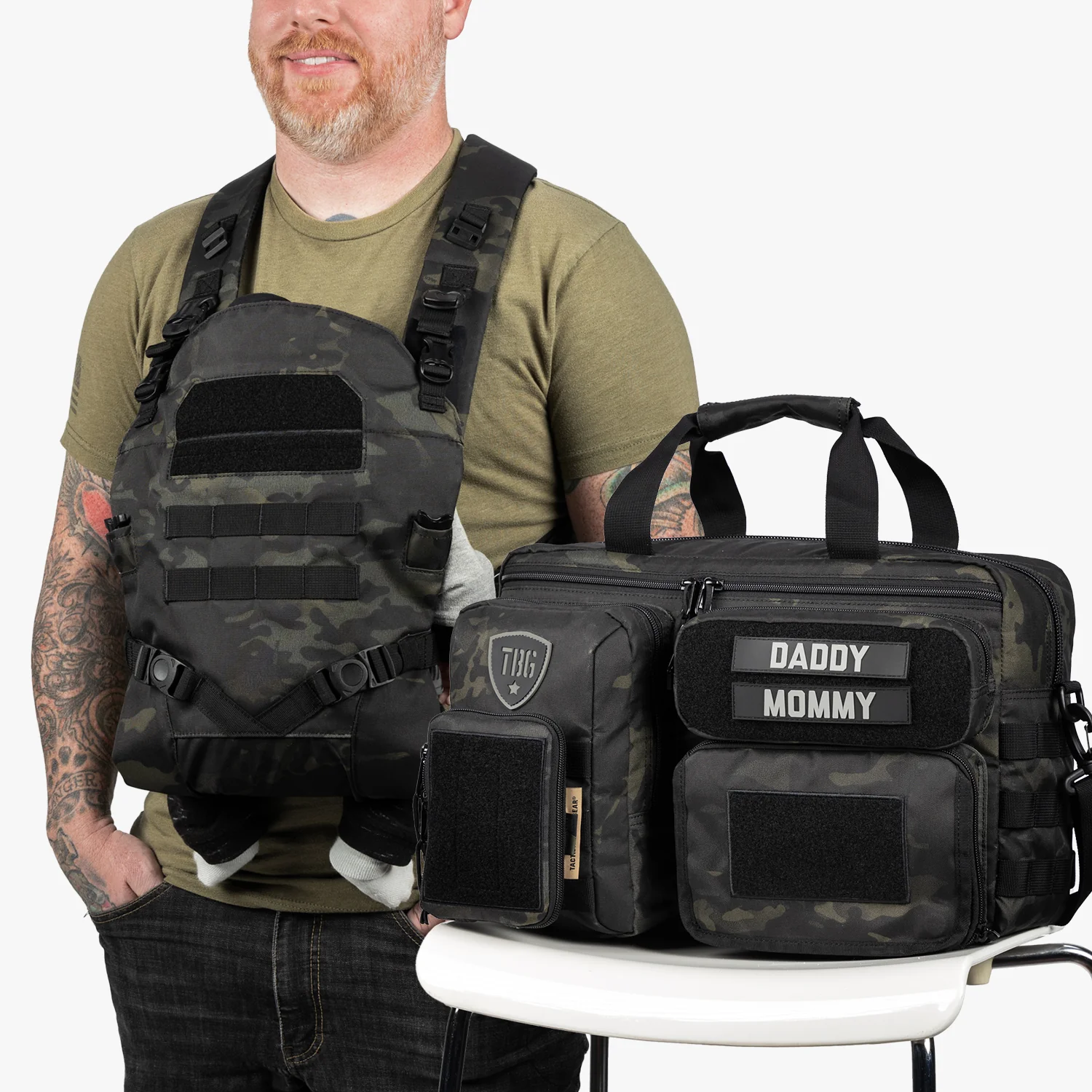 Deuce Diaper Bag + Baby Carrier Bundle - Image 50