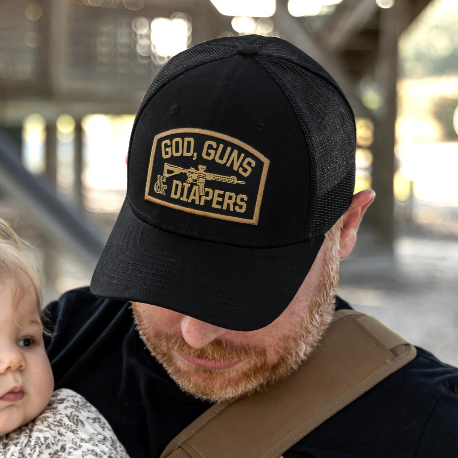 God, Guns and Diapers Low Pro Hat - Image 4