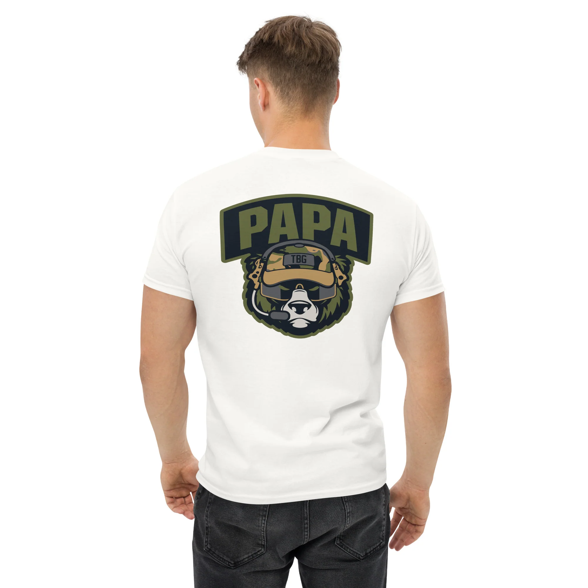 Papa Bear T-Shirt, OD Green - Image 7