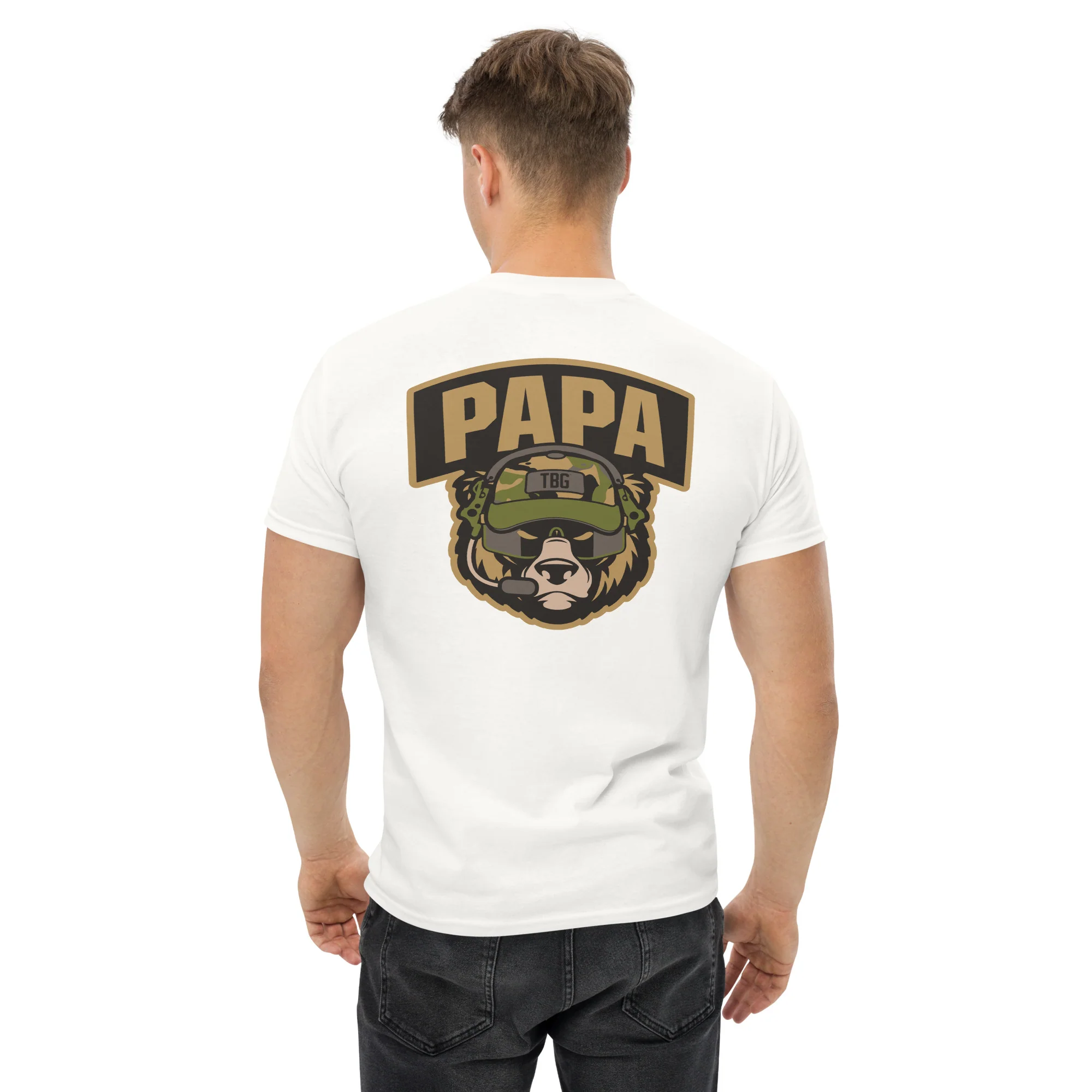 Papa Bear T-Shirt, Tan - Image 5